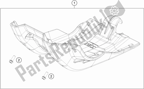 All parts for the Engine Guard of the Husqvarna FE 350 2018