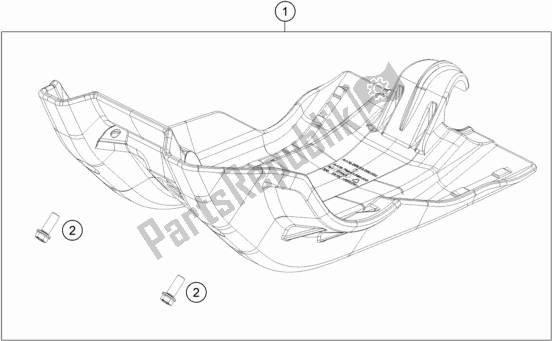 Alle onderdelen voor de Motor Bescherming van de Husqvarna FE 350 2019