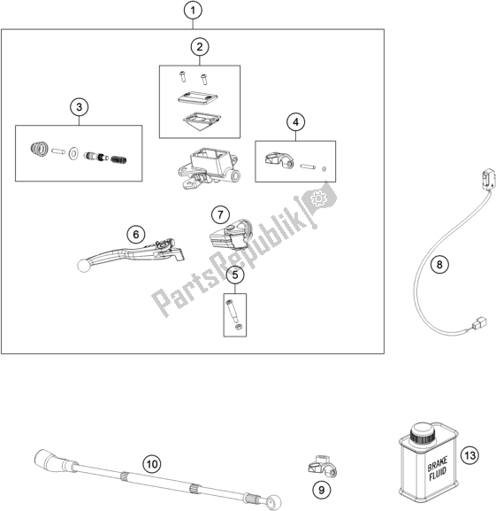 Toutes les pièces pour le Front Brake Control du Husqvarna FE 350 2019