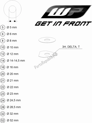 All parts for the Wp Shims For Setting of the Husqvarna FE 350 EU 2017