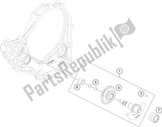 All parts for the Balancer Shaft of the Husqvarna FE 350 EU 2018