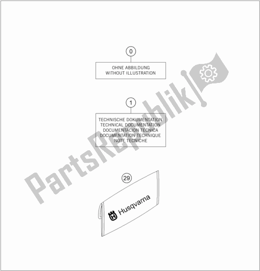 All parts for the Seperate Enclosure of the Husqvarna FE 350 EU 2018