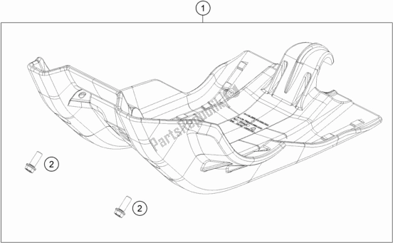 All parts for the Engine Guard of the Husqvarna FE 350 EU 2019