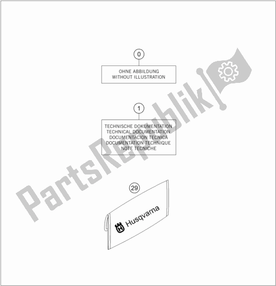 All parts for the Seperate Enclosure of the Husqvarna FE 350 EU 2019