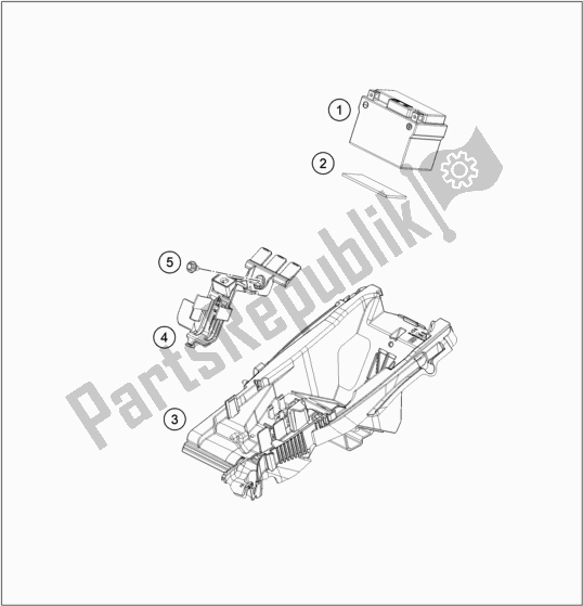 All parts for the Battery of the Husqvarna FE 350 EU 2020