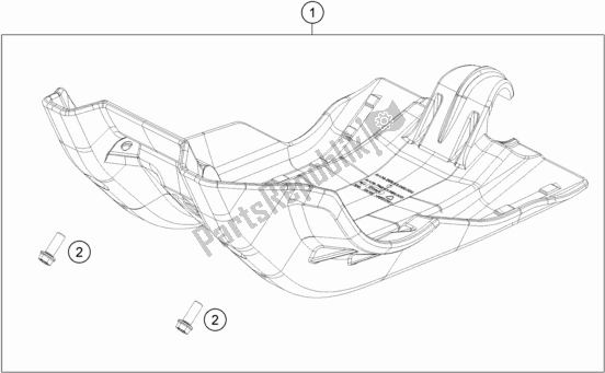 All parts for the Engine Guard of the Husqvarna FE 350 EU 2021