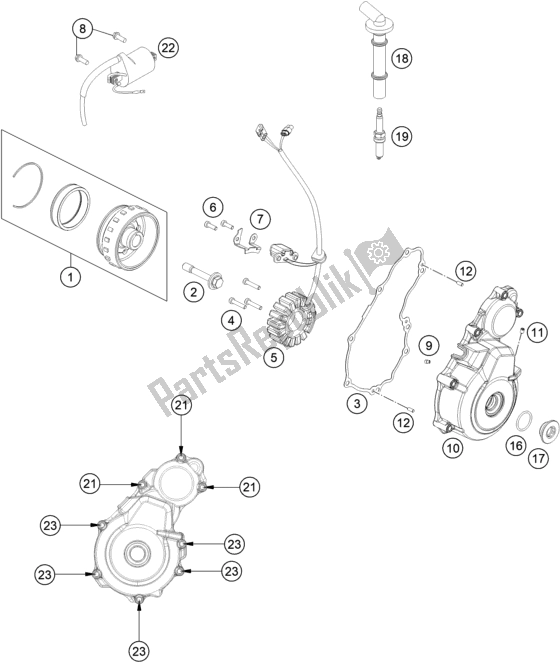 All parts for the Ignition System of the Husqvarna FE 350 EU 2021