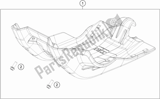 Todas as partes de Guarda Do Motor do Husqvarna FE 350 EU 2022