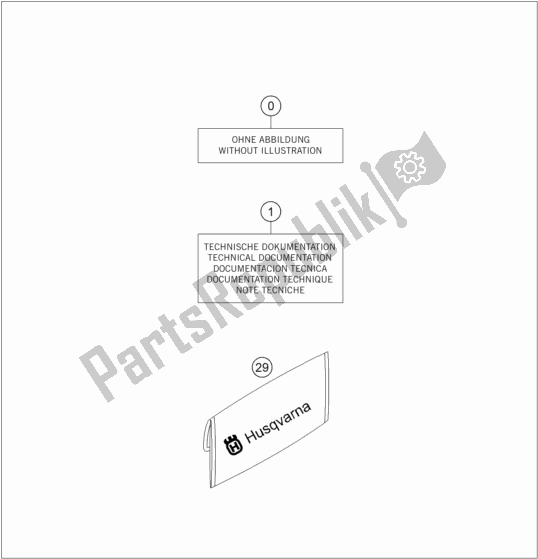 All parts for the Seperate Enclosure of the Husqvarna FE 350 Rockstar Edition EU 2021