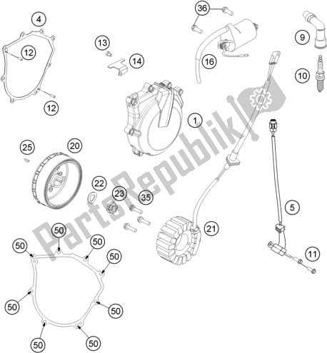 Tutte le parti per il Sistema Di Accensione del Husqvarna FE 450 2016