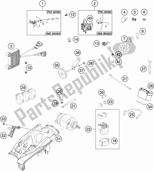 All parts for the Wiring Harness of the Husqvarna FE 450 2017