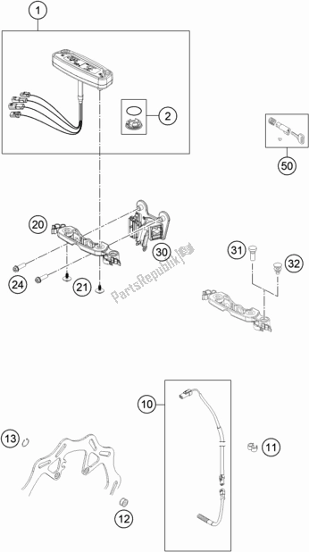 All parts for the Instruments / Lock System of the Husqvarna FE 450 2019