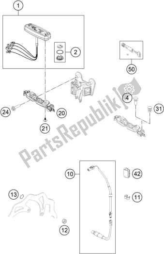 All parts for the Instruments / Lock System of the Husqvarna FE 450 EU 2016