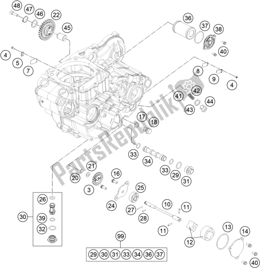 All parts for the Lubricating System of the Husqvarna FE 450 EU 2016