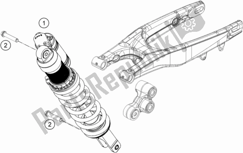 All parts for the Shock Absorber of the Husqvarna FE 450 EU 2016