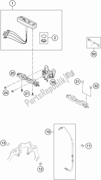 All parts for the Instruments / Lock System of the Husqvarna FE 450 EU 2018