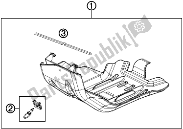 All parts for the Engine Guard of the Husqvarna FE 501 2016