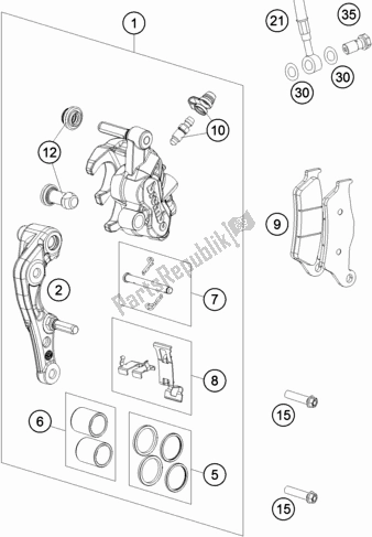 Toutes les pièces pour le étrier De Frein Avant du Husqvarna FE 501 2016