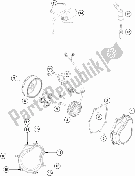 Tutte le parti per il Sistema Di Accensione del Husqvarna FE 501 2017