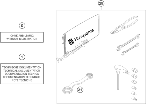 All parts for the Seperate Enclosure of the Husqvarna FE 501 EU 2017