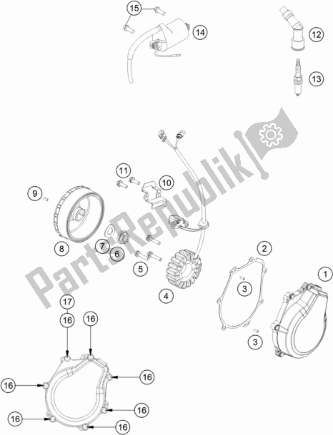 All parts for the Ignition System of the Husqvarna FE 501 EU 2018