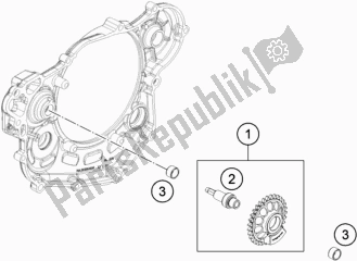 All parts for the Balancer Shaft of the Husqvarna FE 501 EU 2019