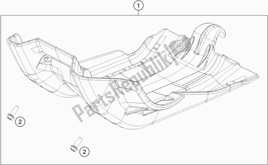 All parts for the Engine Guard of the Husqvarna FE 501 EU 2019