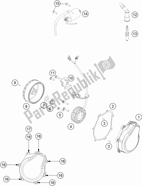 All parts for the Ignition System of the Husqvarna FE 501 EU 2019