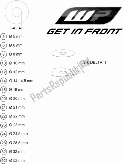 All parts for the Wp Shims For Setting of the Husqvarna FE 501 EU 2019