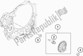 All parts for the Balancer Shaft of the Husqvarna FE 501 EU 2020