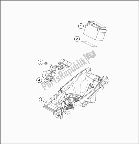 All parts for the Battery of the Husqvarna FE 501 EU 2020