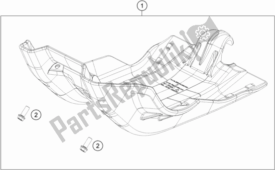 All parts for the Engine Guard of the Husqvarna FE 501 EU 2020