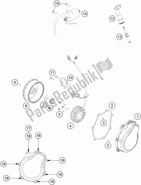 Todas las partes para Sistema De Encendido de Husqvarna FE 501 EU 2020