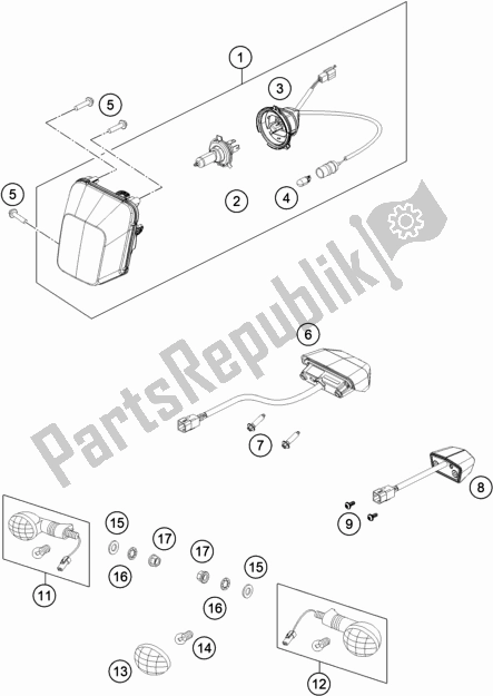 All parts for the Lighting System of the Husqvarna FE 501 EU 2020