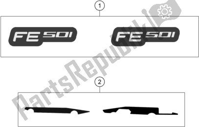 Todas as partes de Decalque do Husqvarna FE 501 EU 2021