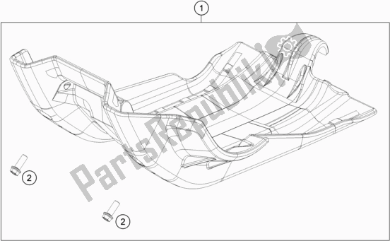 Todas as partes de Guarda Do Motor do Husqvarna FE 501 EU 2021