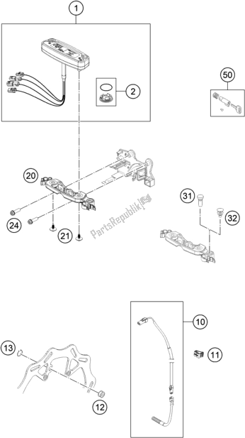 All parts for the Instruments / Lock System of the Husqvarna FE 501 EU 2021