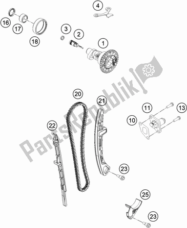 Toutes les pièces pour le Commande De Synchronisation du Husqvarna FE 501 EU 2021