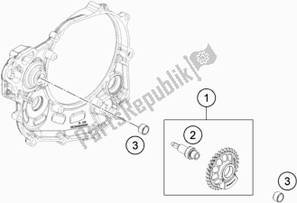 All parts for the Balancer Shaft of the Husqvarna FE 501 EU 2022