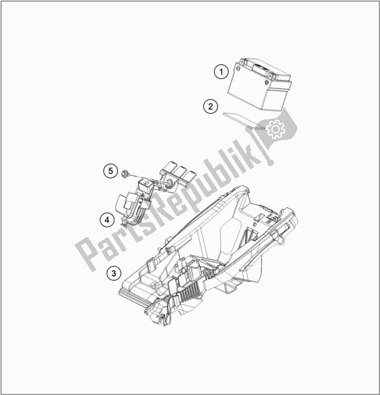 All parts for the Battery of the Husqvarna FE 501 EU 2022