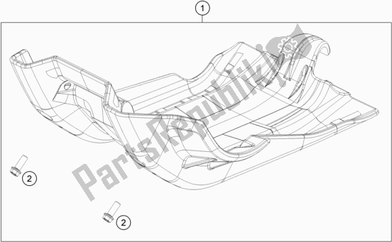 All parts for the Engine Guard of the Husqvarna FE 501 EU 2022