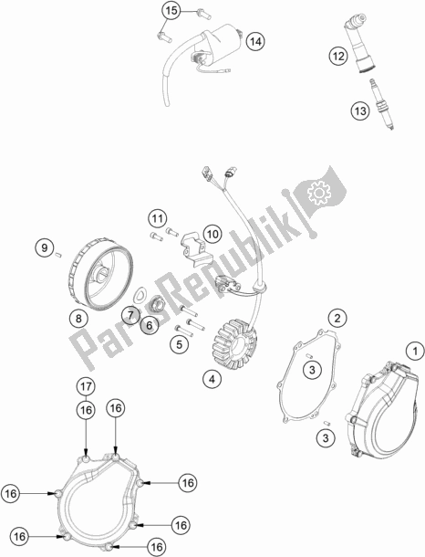 All parts for the Ignition System of the Husqvarna FE 501 EU 2022
