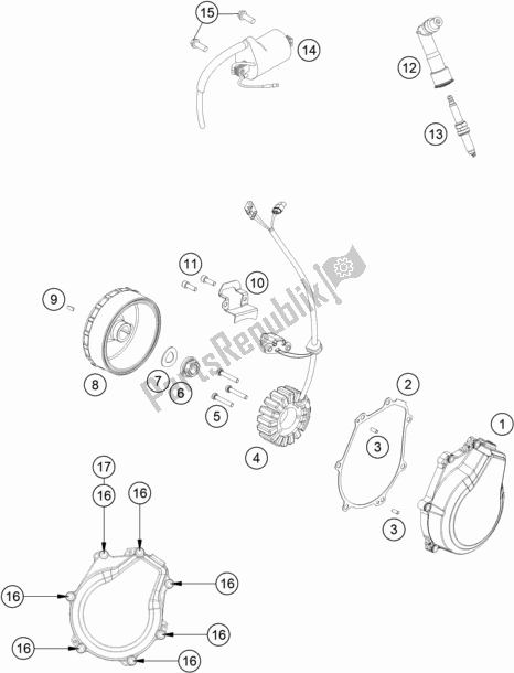 All parts for the Ignition System of the Husqvarna FE 501 EU 2022