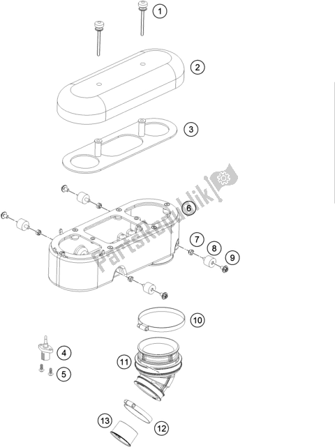 All parts for the Air Filter of the Husqvarna FR 450 Rally 2017