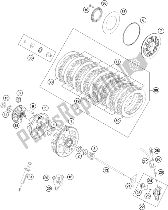 Tutte le parti per il Frizione del Husqvarna FR 450 Rally 2017