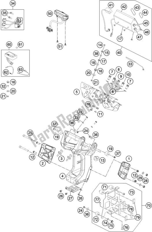 Toutes les pièces pour le Instruments / Système De Verrouillage du Husqvarna FR 450 Rally 2017