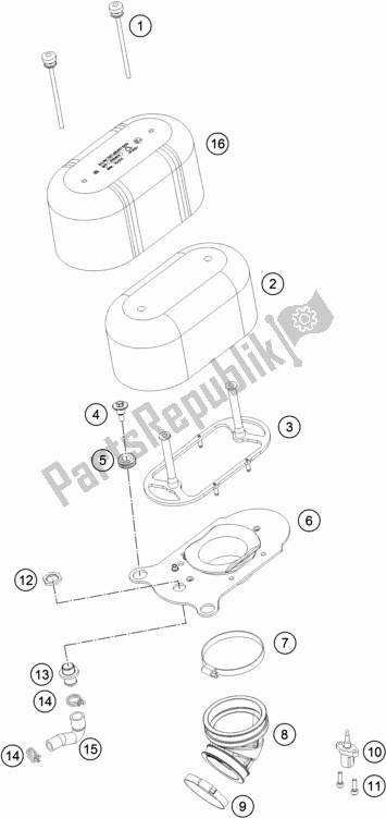 Alle onderdelen voor de Luchtfilter van de Husqvarna FR 450 Rally 2021