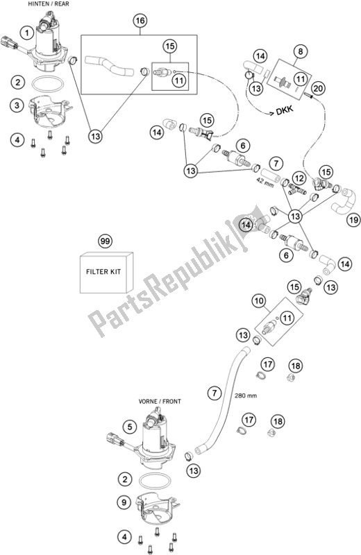 Toutes les pièces pour le Pompe à Essence du Husqvarna FR 450 Rally 2021