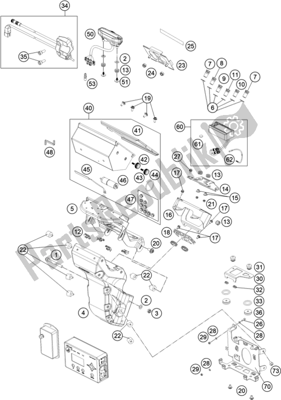 Toutes les pièces pour le Instruments / Système De Verrouillage du Husqvarna FR 450 Rally 2021