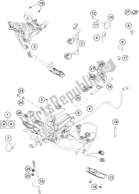 Toutes les pièces pour le Faisceau De Câblage du Husqvarna FR 450 Rally 2021